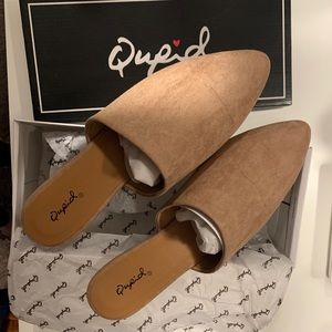 Qupid Faux Suede Mules